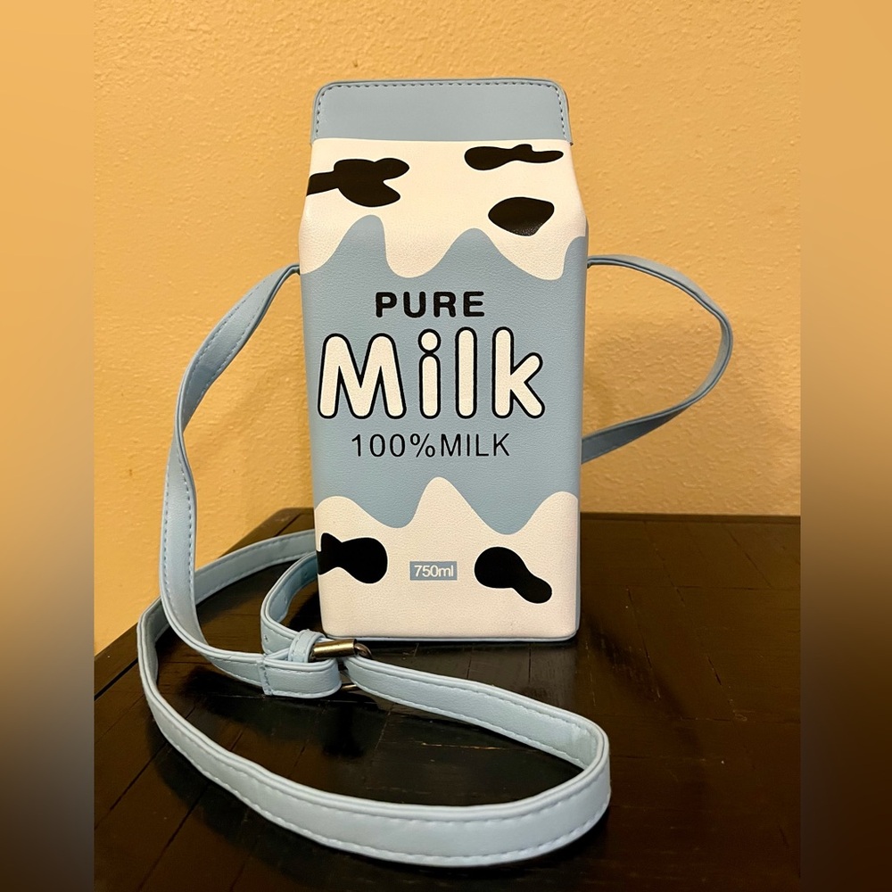 🐮🥛 Kawaii Milk Purse – Crossbody